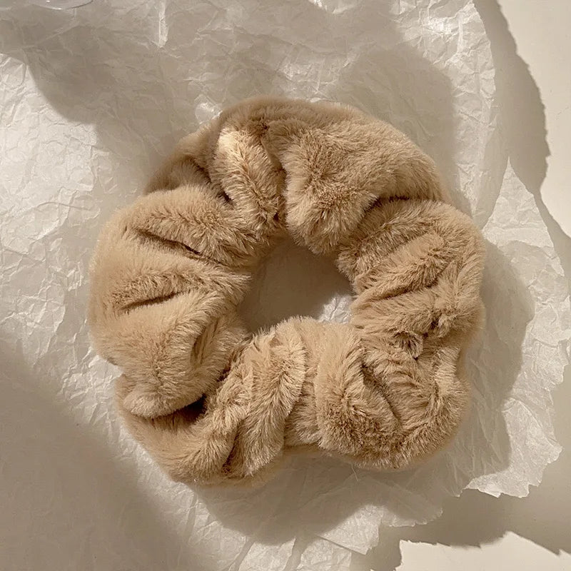 7 Pcs Trendy Fuzzy Hair Scrunchies