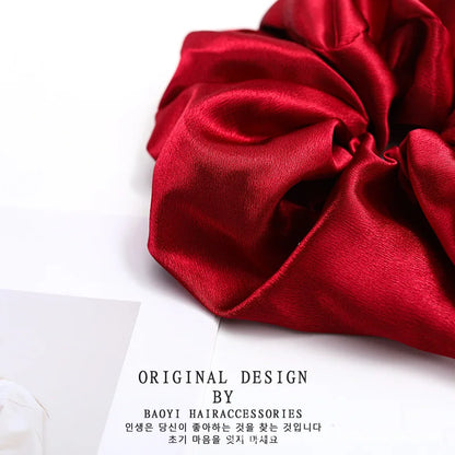 Satin Silk Oversize Hair Scrunchies