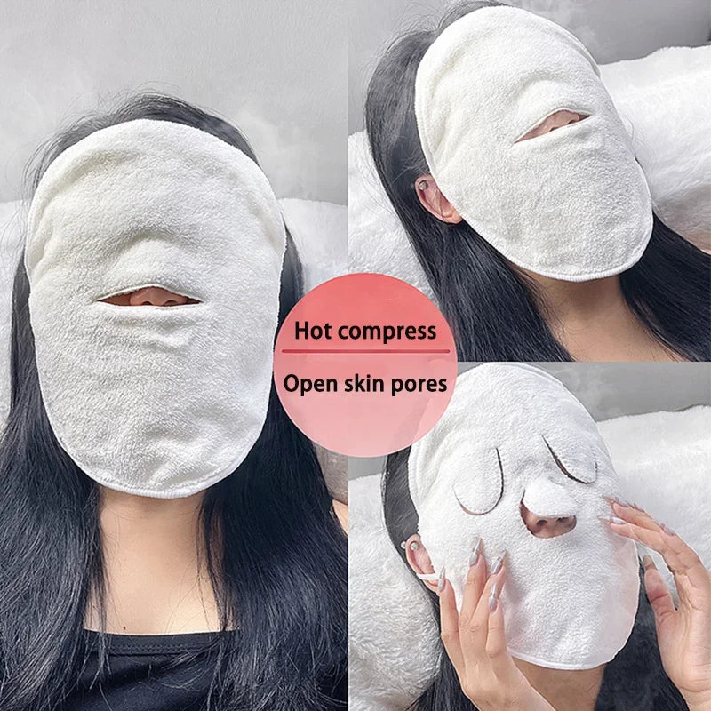 Cotton Hot Compress Face Towel Opens Skin Pore Deep Clean Beauty Facial Care Tools