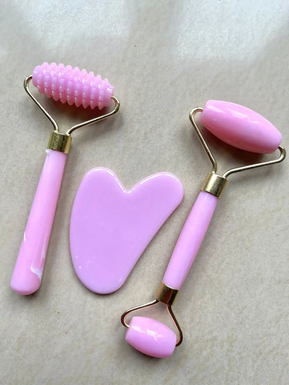 3pcs Set Resin Roller Massager for Face and Body